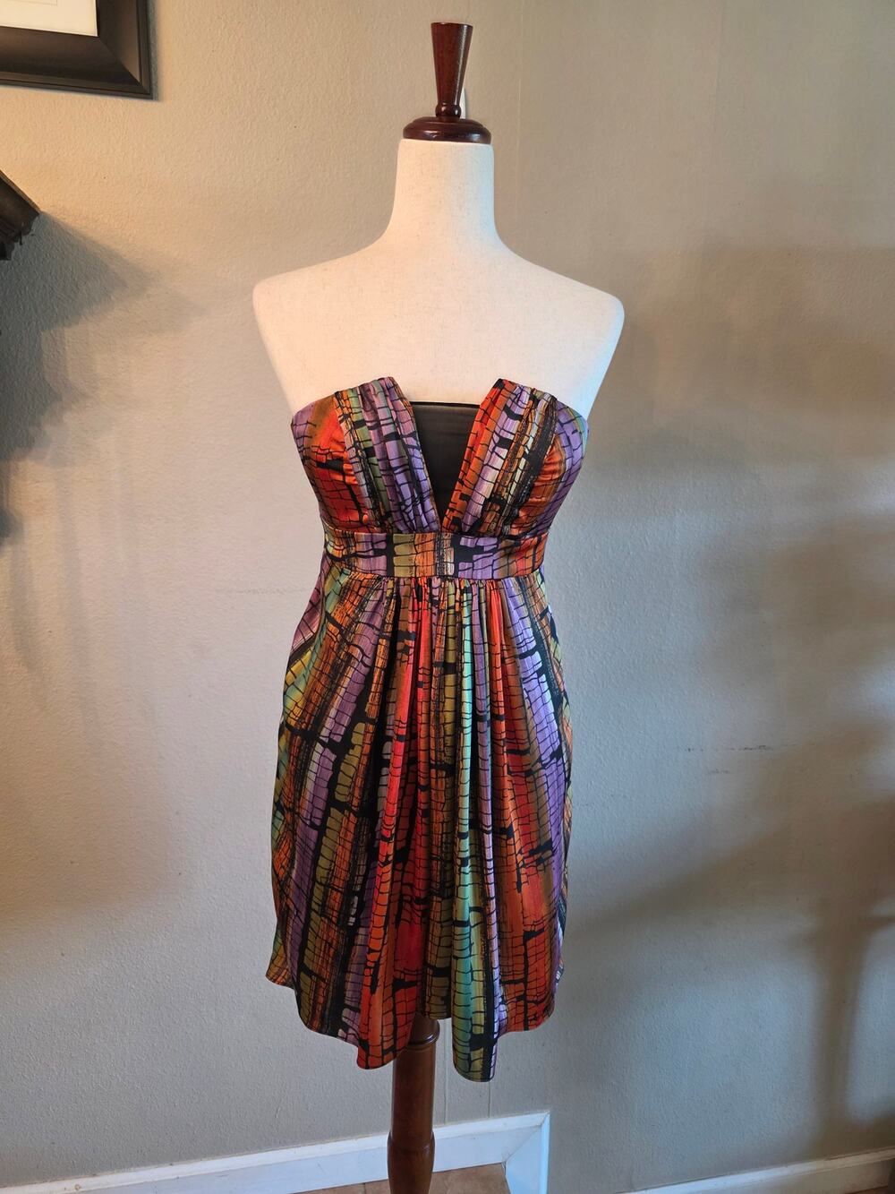 BCBGeneration Strapless Women's Mini Dress Y2K SZ 2 Colorful